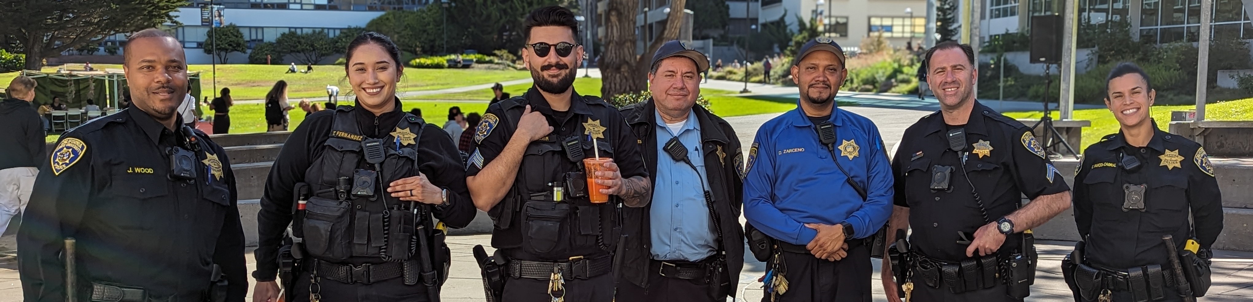 UPD Officers and Community Service Officers in Malcolm X Plaza